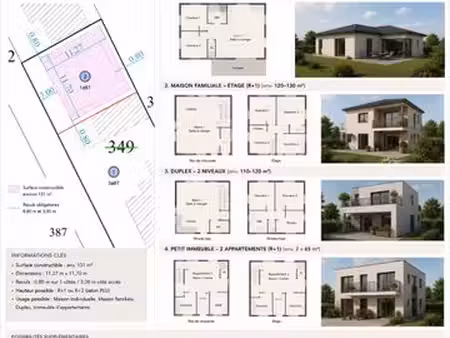 terrain constructible à vendre – 55 000