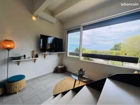 grand studio  vue mer avec mezzanine