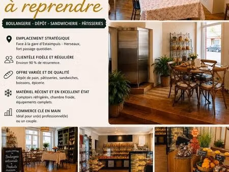 fonds de commerce à remettre boulangerie depot sandwicherie patisserie