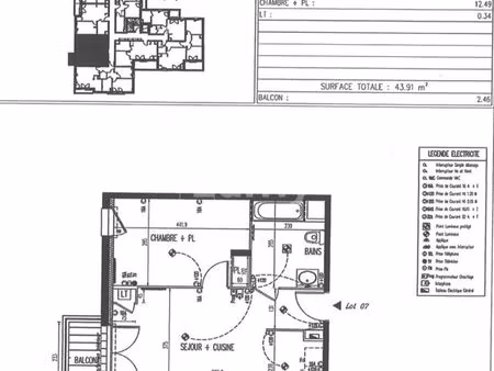 appartement 2 pièces 43 m²