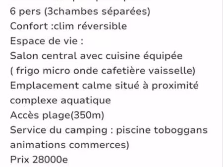 mobil-home a vendre