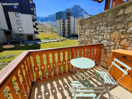 tignes val claret – t1 bis d'environ 22 m² – ski aux pieds – exposition plein sud