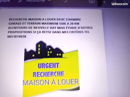 cherche maison a louer