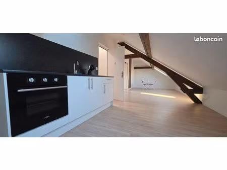 t2 bis rénové sous combles – vierzon – pompe à chaleur  grand volume  sécurisé