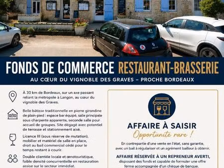 fonds de commerce arbanats
