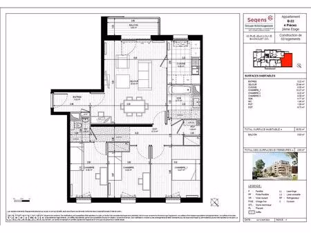 appartement 4 pièces 83 m²