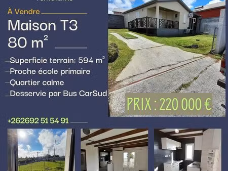 maison +terrain petite ferme plaine des cafres