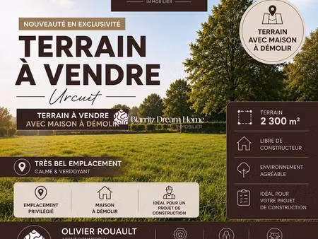 terrain constructible à vendre