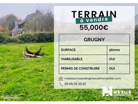 terrain 560 m² grugny