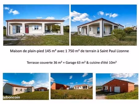 charmante maison contemporaine de plain-pied  surface habitable : 145 m 2