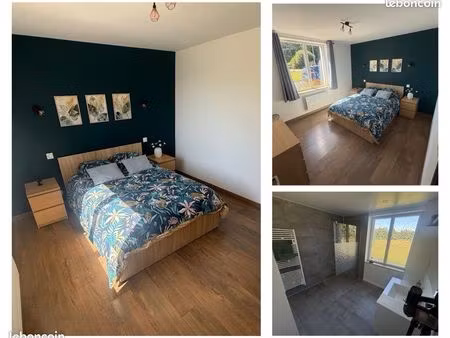 chambre meublée de 12m² avec salle d'eau privée – maison 140m² avec jardin à quessoy