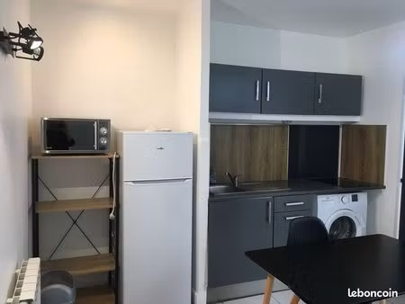 appartement meublé t2 avec courette et garage