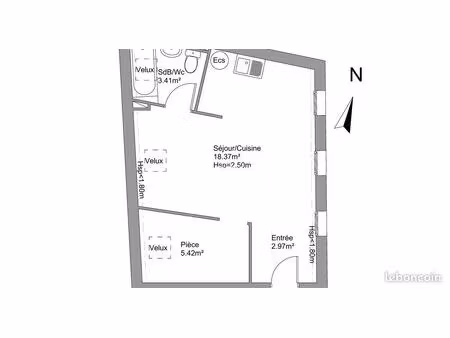 appartement meublé 30.17m² à louer 590 - herblay 95220