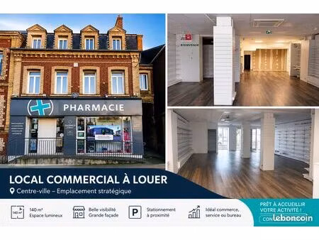 local commercial à louer – emplacement n°1 en centre-ville