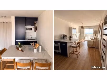 appartement t2 meublé 33m2 (bail 10 mois) - vue mer - rénové - parking privatif - la chaum