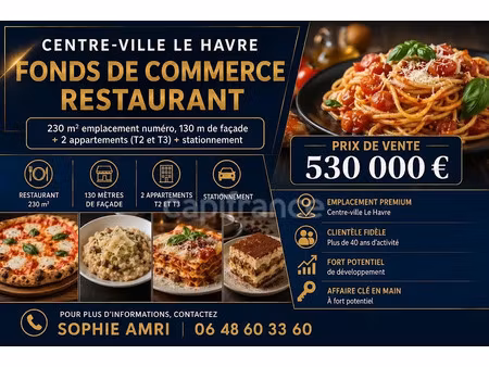 vente locaux professionnels 4 pièces 371 m² à le havre (76600)  530 000 €