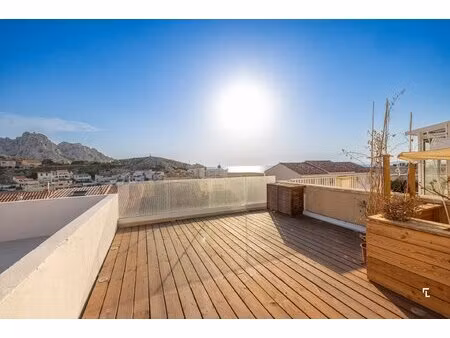 le nid marin - appartement t4 de 85m2 - terrasse de 22m2 vue mer -13008 les goudes