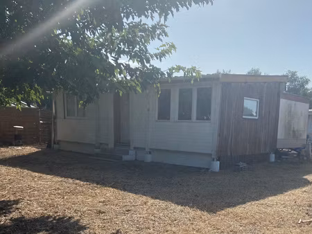 vias plage - terrain de loisirs + mobile home + cabanon