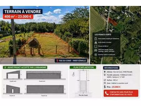 terrain 400m² à vendre à flémalle  rue du cowâ