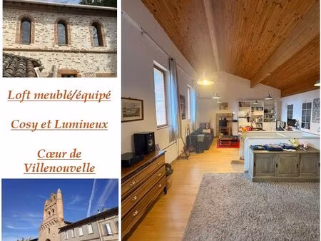 beau loft meublé 745 hc -cosy et lumineux- 65m² situé en plein cœur de villenouvelle
