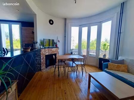 appartement 2 pièces  meublé  55 m² –secteur bellevue - balcon  ascenseur  cave