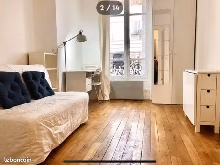 studio équipé avec vue dégagée à levallois-perret