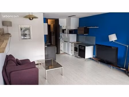 grand studio plein sud avec balcon  meublé et rénové — vue panoramique —