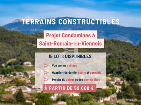 terrains viabilisés à bâtir avec vue dégagée proche de vais