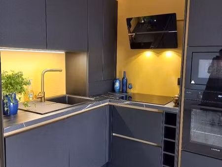 2 pièces ensoleillé  terrasse 14 m²  parking  cuisine neuve  clim  calme  tbe