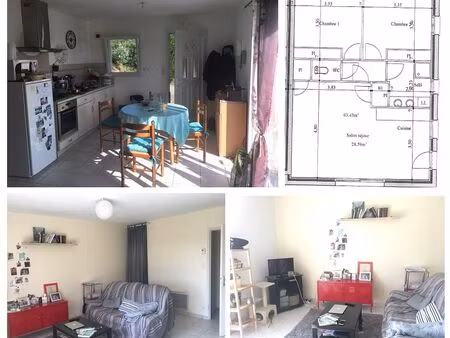 lannion t3 (rdc 65m²) 5 mn pégase et 5 mn centre ville
