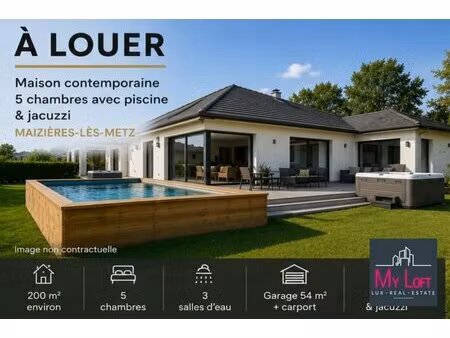 à louer maison 200 m² – 2 350 € |maizières-lès-metz