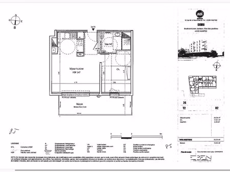 appartement * 2 pièces * 44100 nantes * 569 * 50 * 619