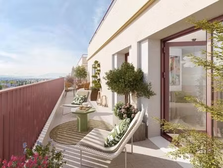 t3 attique de 93 m² avec terrasse exceptionnelle aux portes de genève