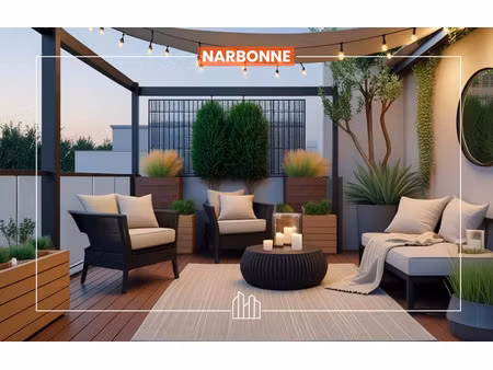 vente appartement neuf 2 pièces 44m2 narbonne - 177900 € - surface privée