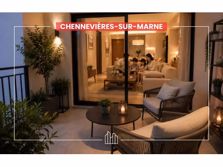 vente appartement neuf 3 pièces 57m2 chennevières-sur-marne - 261000 € - surface privée