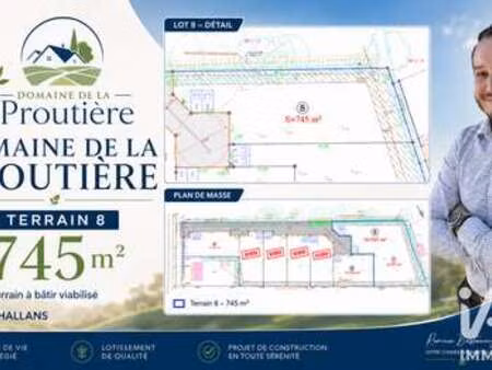 vente terrain à challans (85300) : à vendre / 745m² challans