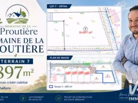 vente terrain piscine à challans (85300) : à vendre piscine / 897m² challans