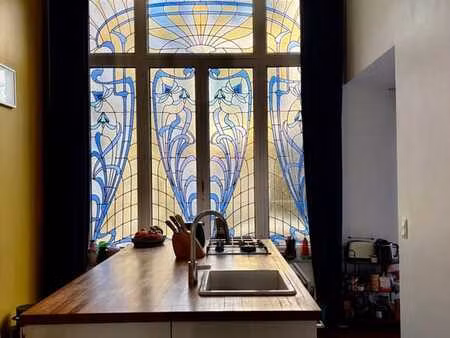 duplex de caractère art nouveau avec cour