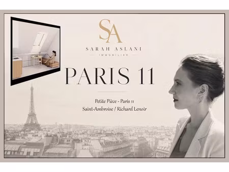 vente appartement 1 pièce 8.9 m² à paris 11ème (75011)  29 000 €