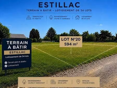 terrain constructible viabilisé à vendre