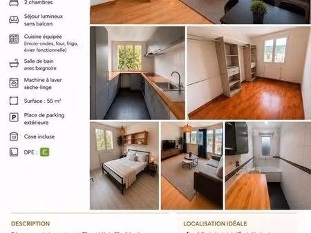 a louer appartement 55m2