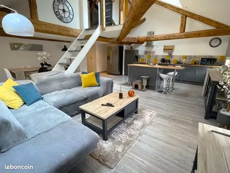 superbe loft meublé 103m² au sol - charme & modernité