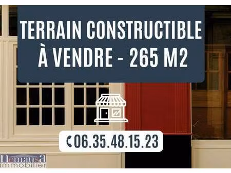 terrain constructible à vendre