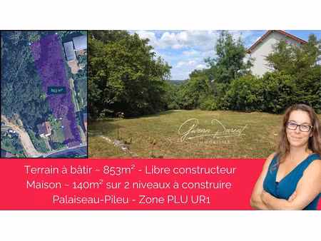 vente terrain 853 m² à palaiseau (91120)  299 000 €