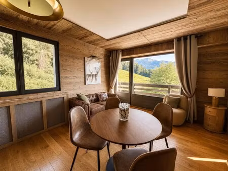 megève – appartement 3 pièces avec deux balcons  vue dégagée et exposition sud/ouest