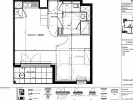 location appartement 2 pièces à nantes saint-jacques (44000) : à louer 2 pièces / 39m² nan