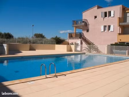 studio 100m plage richelieu avec piscine