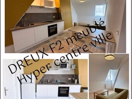 joli apt f2 meublé hyper centre dreux