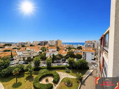 canet-plage : studio vue mer à 2 pas du sable !