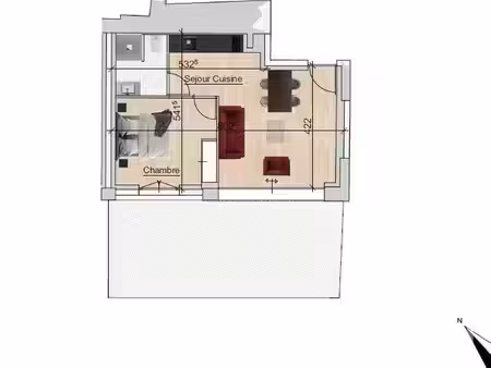 appartement f3 à vendre - 2 pièces - 41 m2 - vinzier - 74 - rhone-alpes